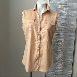 Women’s Sleeveless Button Down Shirt Size XL